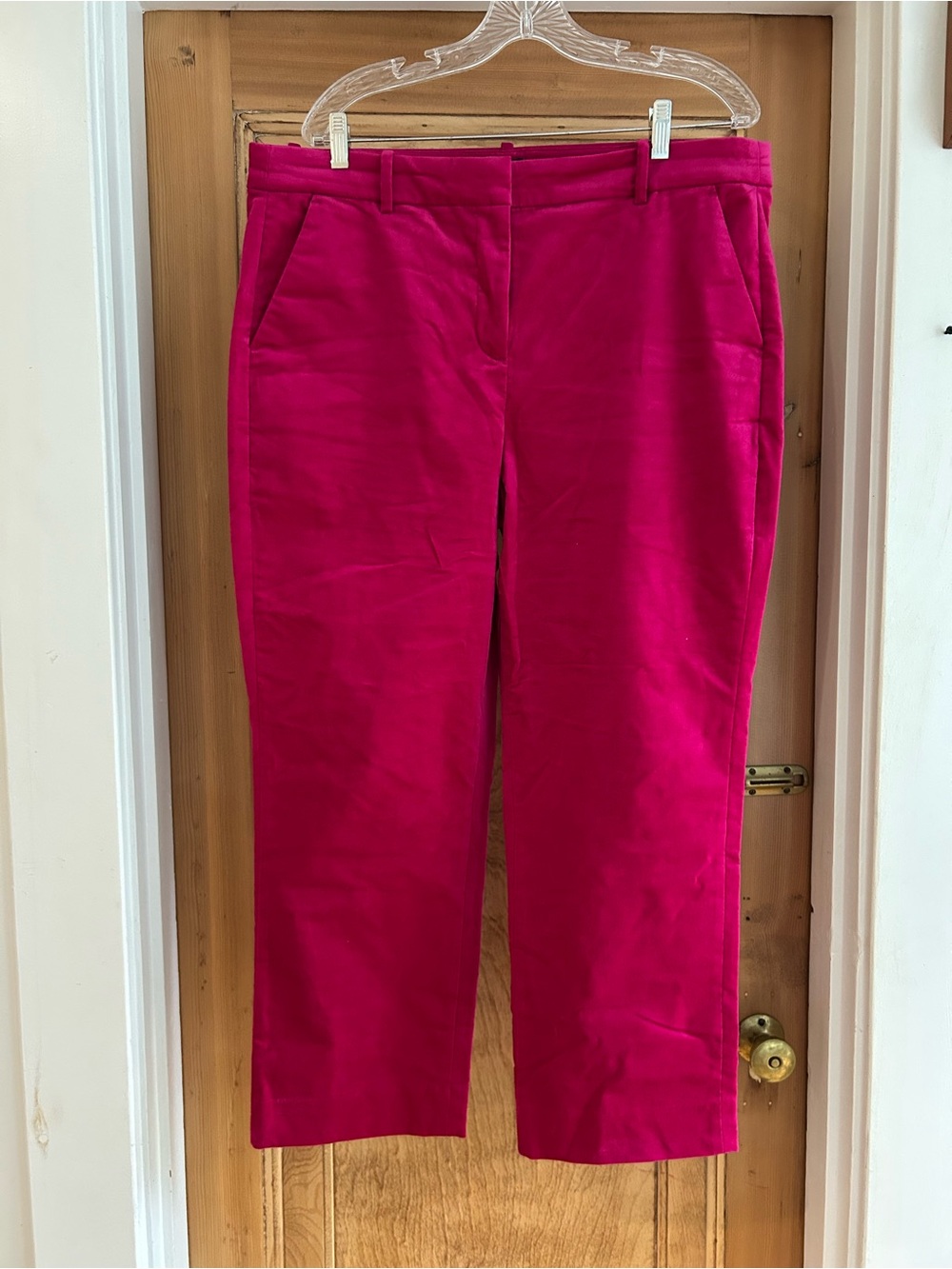J. Crew Magenta Velvet Pants